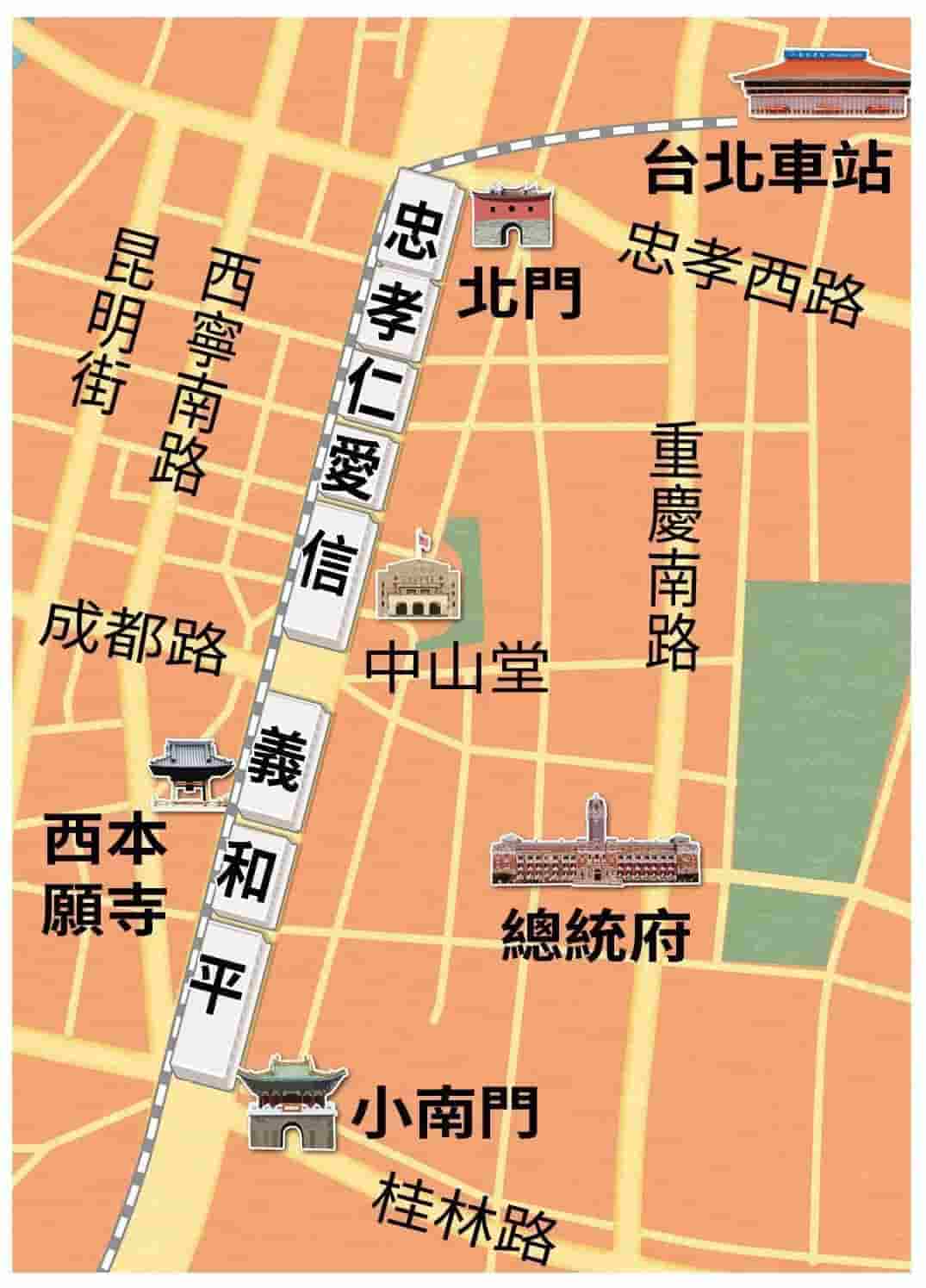 中華商場位置圖（出典：鏡週刊）